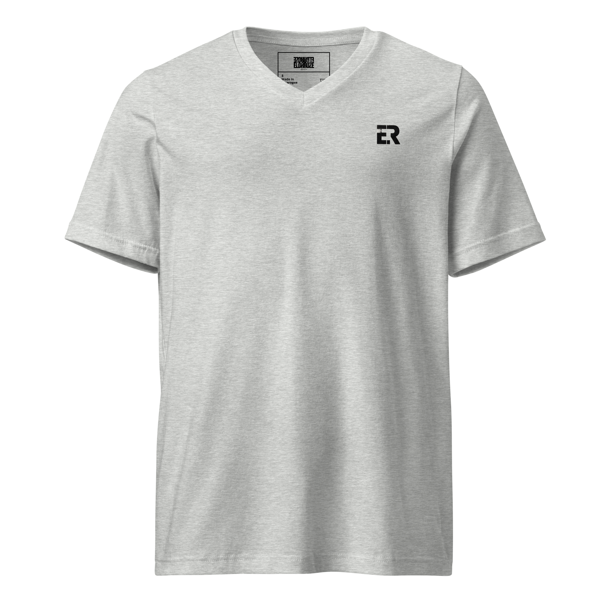 ELDRROZE Short Sleeve V-Neck T Black Logo