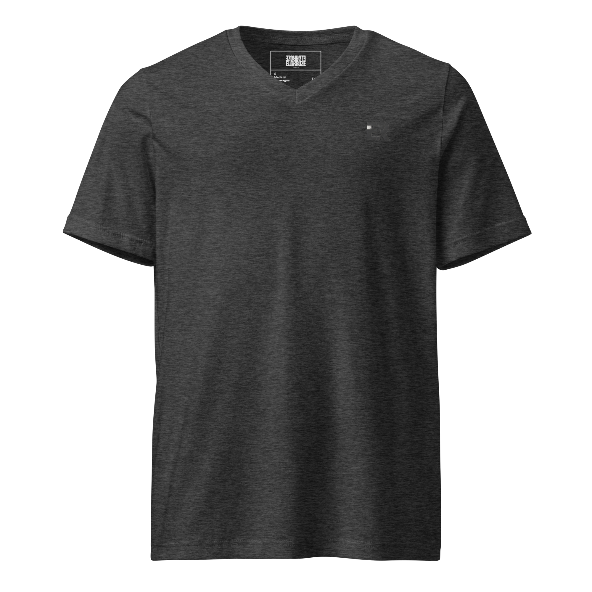 ELDRROZE Short Sleeve V-Neck T Black Logo