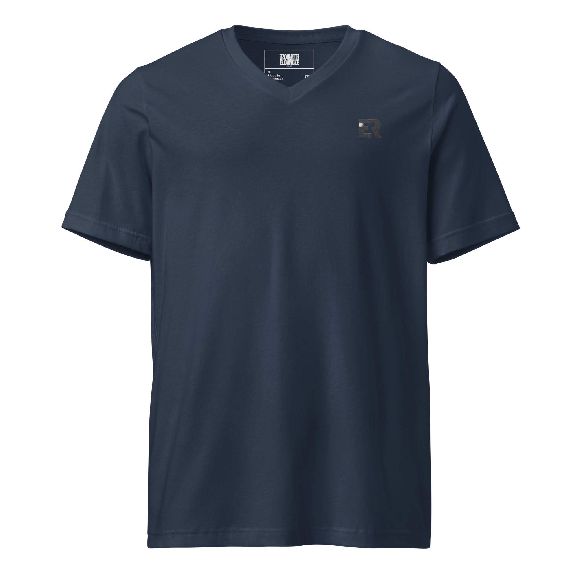 ELDRROZE Short Sleeve V-Neck T Black Logo