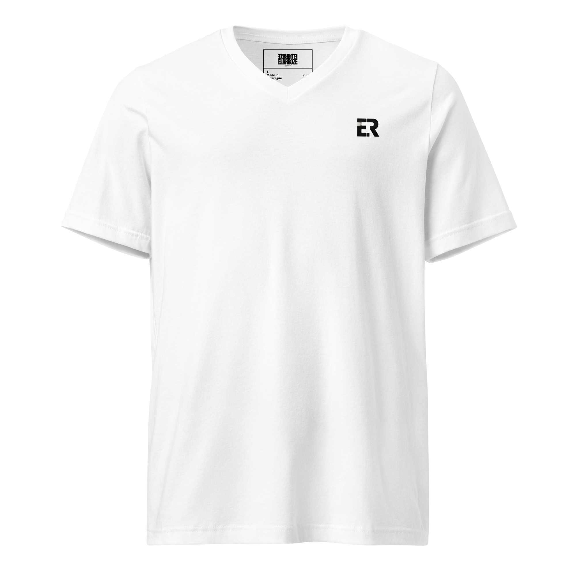 ELDRROZE Short Sleeve V-Neck T Black Logo