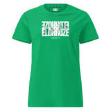 ELDRROZE Women’s Softstyle Staple T White Logo