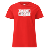 ELDRROZE Women’s Softstyle Staple T White Logo