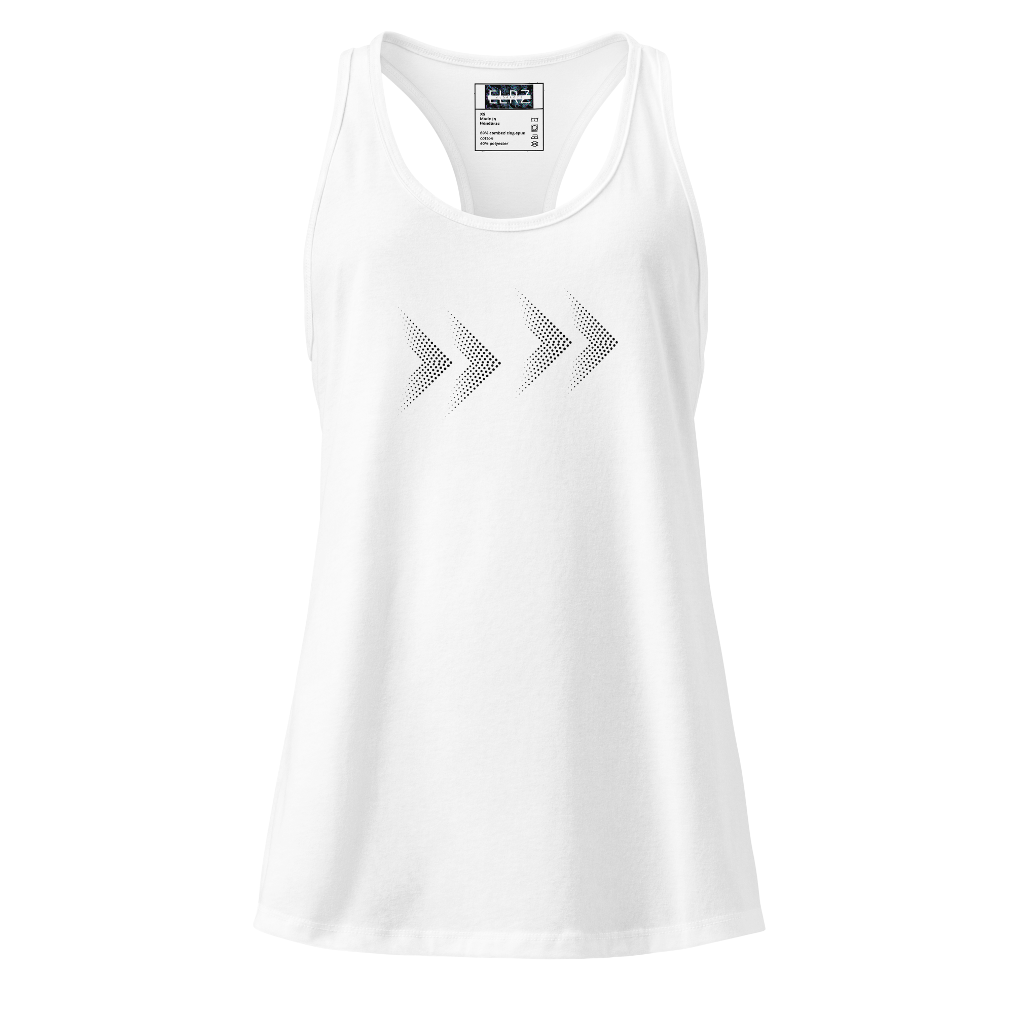 ELDRROZE Women’s Racerback Tank White Logo
